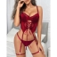 Picture of Crimson Seduction Lace Bodysuit Set