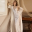 Picture of Lace-Trimmed Silk Robe & Chemise Set